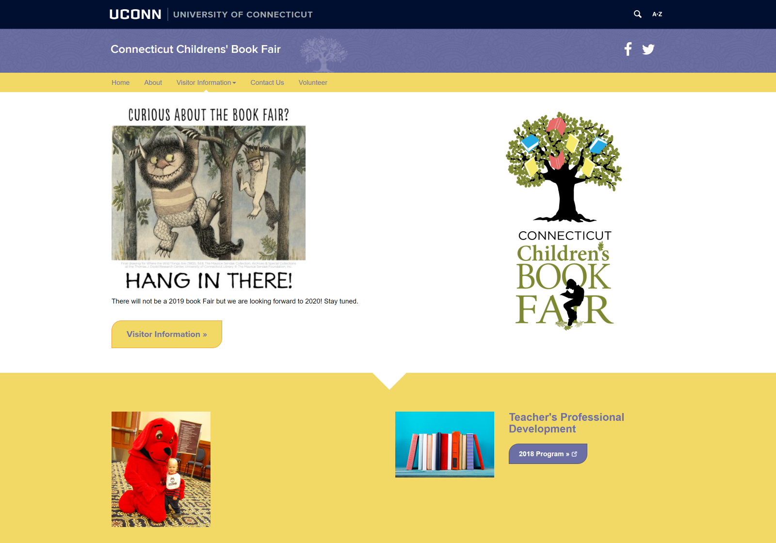 Desktop view of the Children's Book Fair website